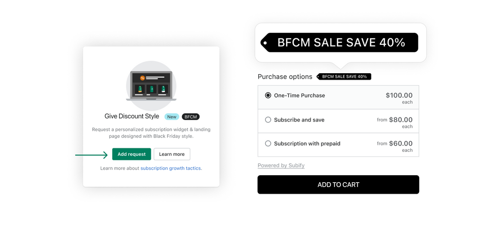 Special customizations for your Black Friday subscription deal