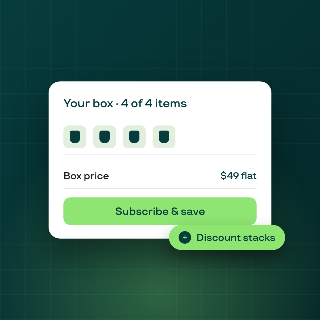 Build-a-Box — sell a box for one fixed price