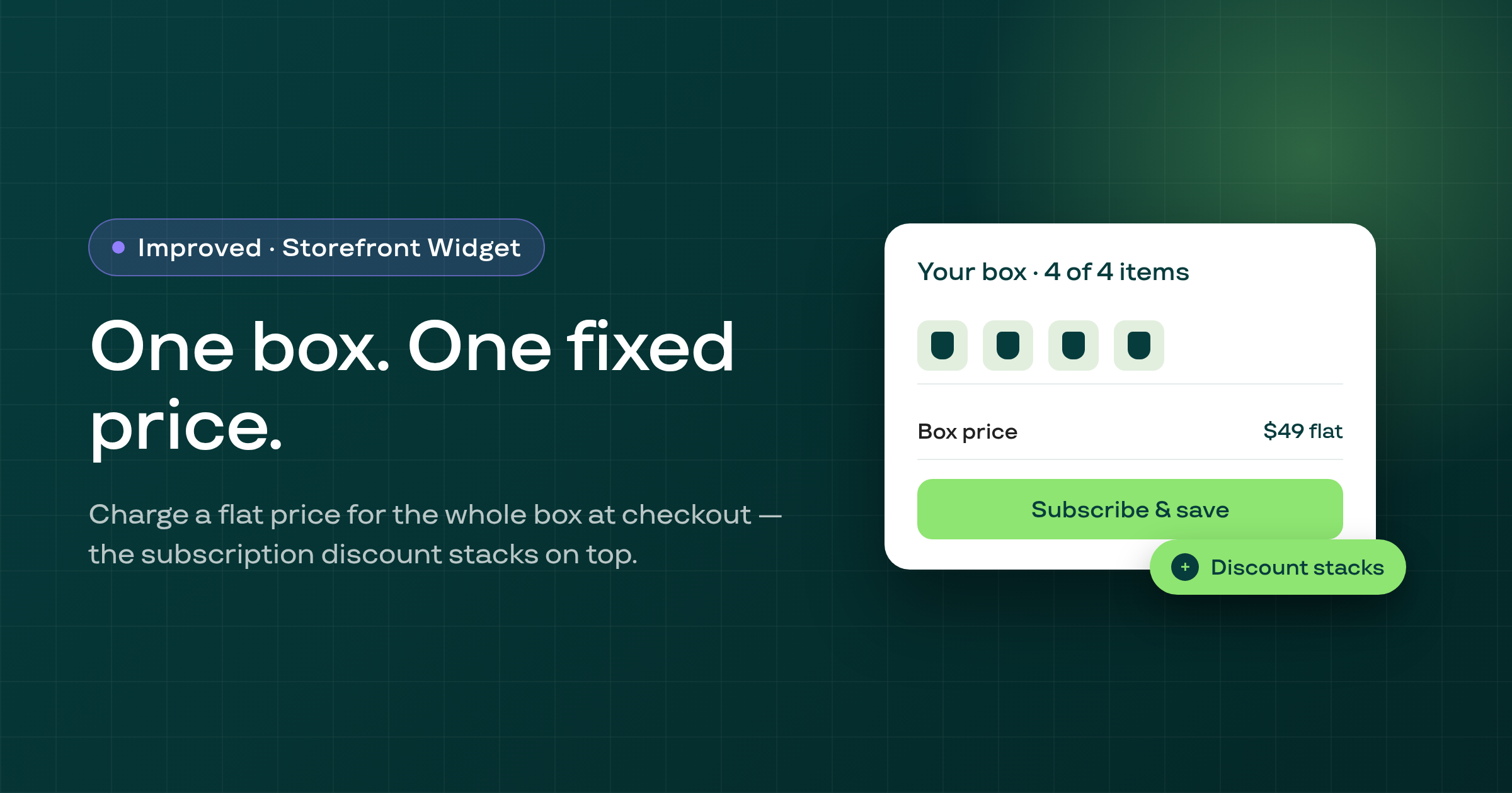 Build-a-Box — sell a box for one fixed price