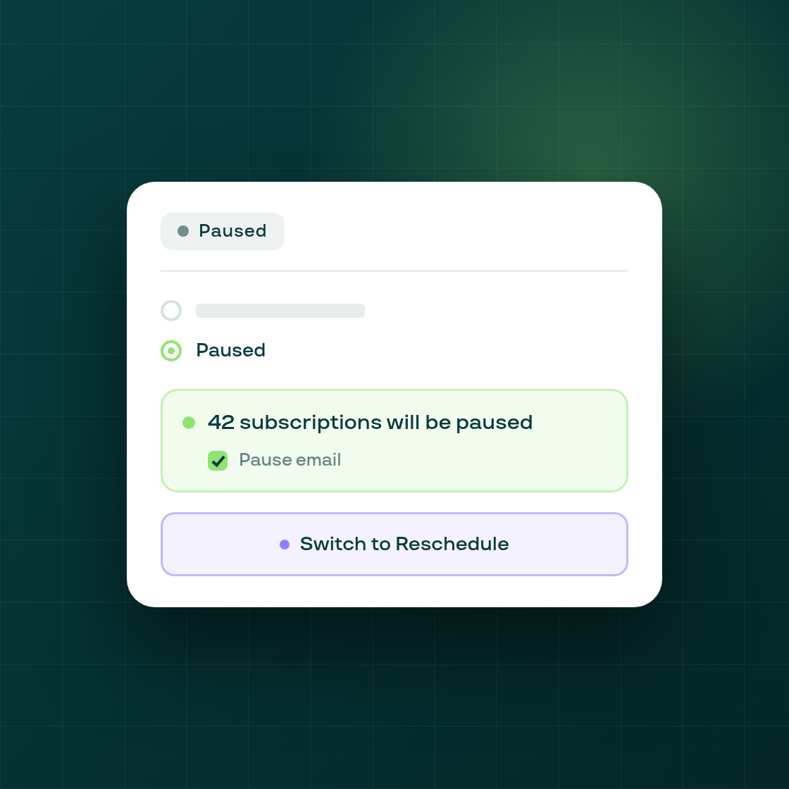 Bulk pause now tells you what it does, and offers Reschedule instead