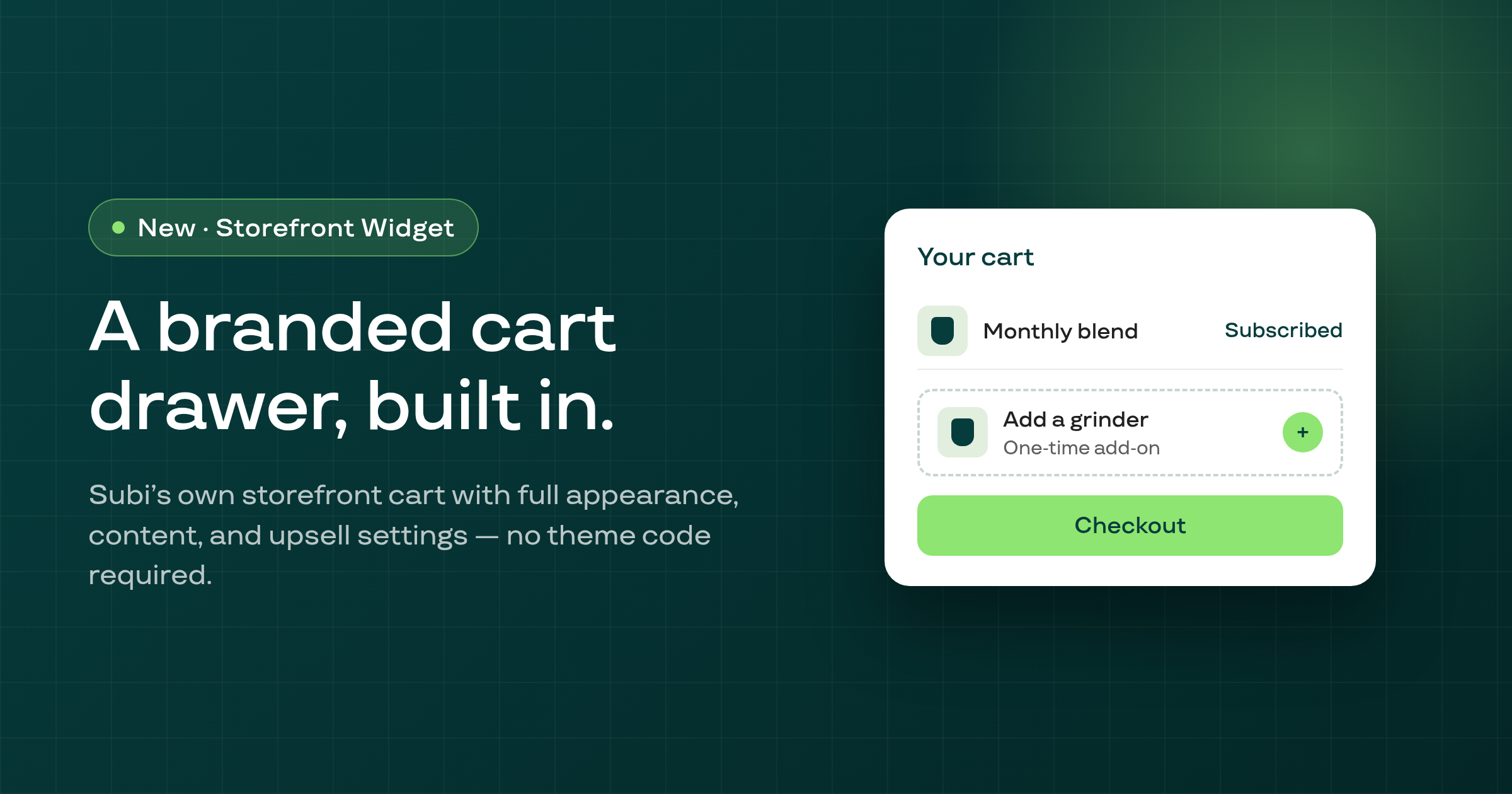 Cart Drawer — a branded, configurable storefront cart