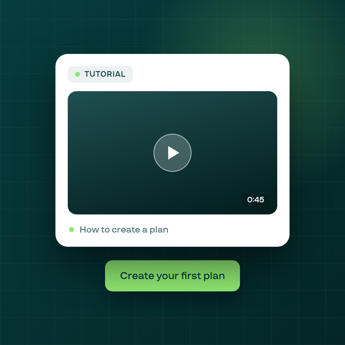 Short tutorial videos on the Plans and Contracts pages