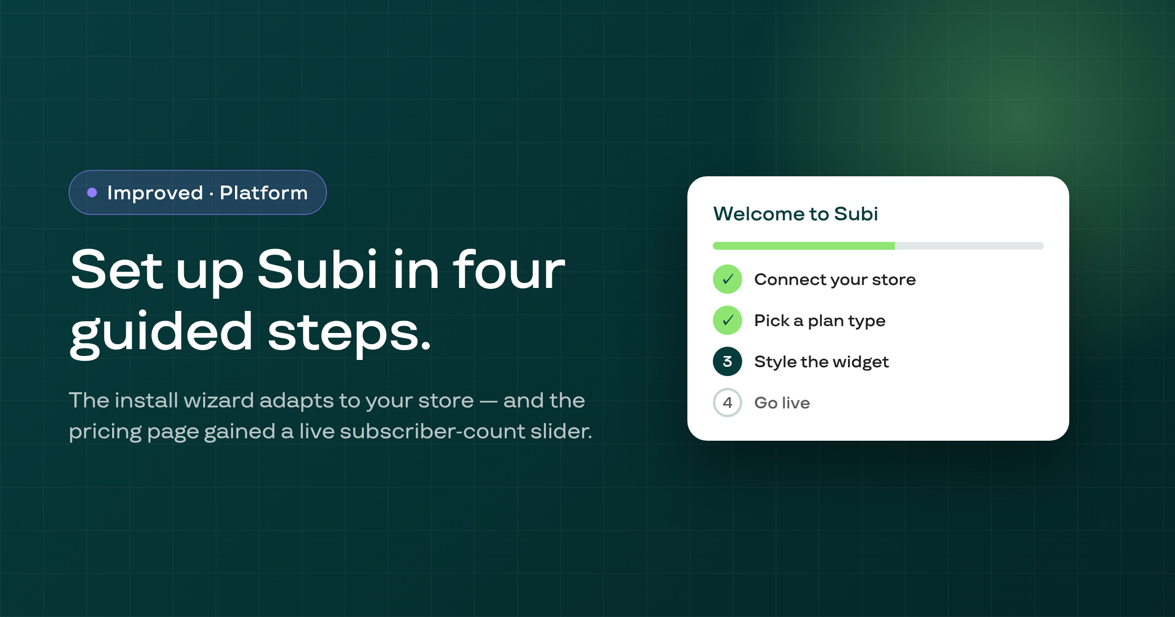 A guided install wizard and a clearer pricing page