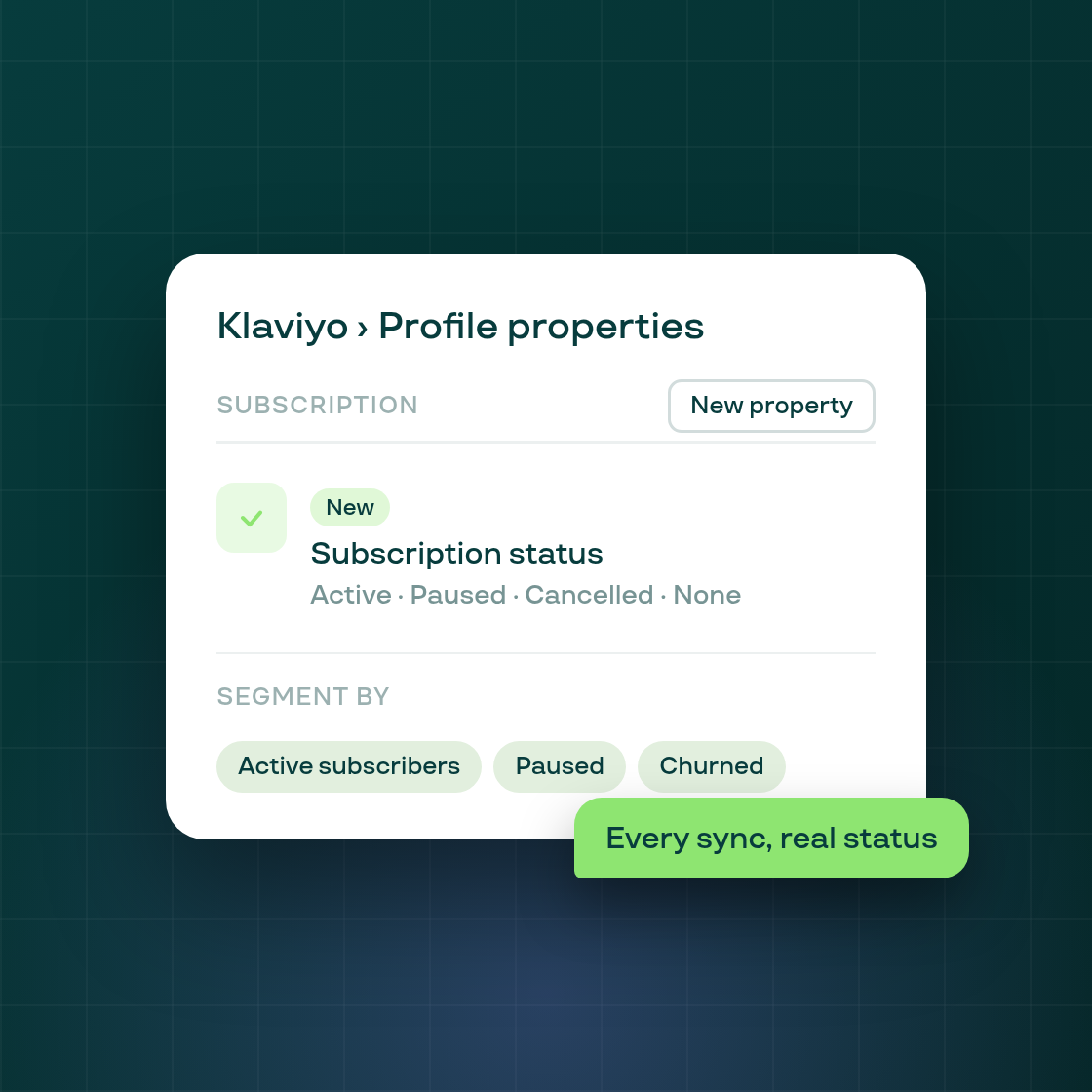 Klaviyo profiles now carry your subscriber's subscription status