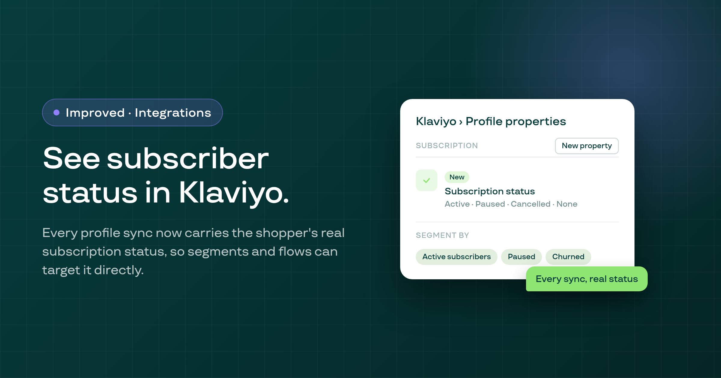 Klaviyo profiles now carry your subscriber's subscription status