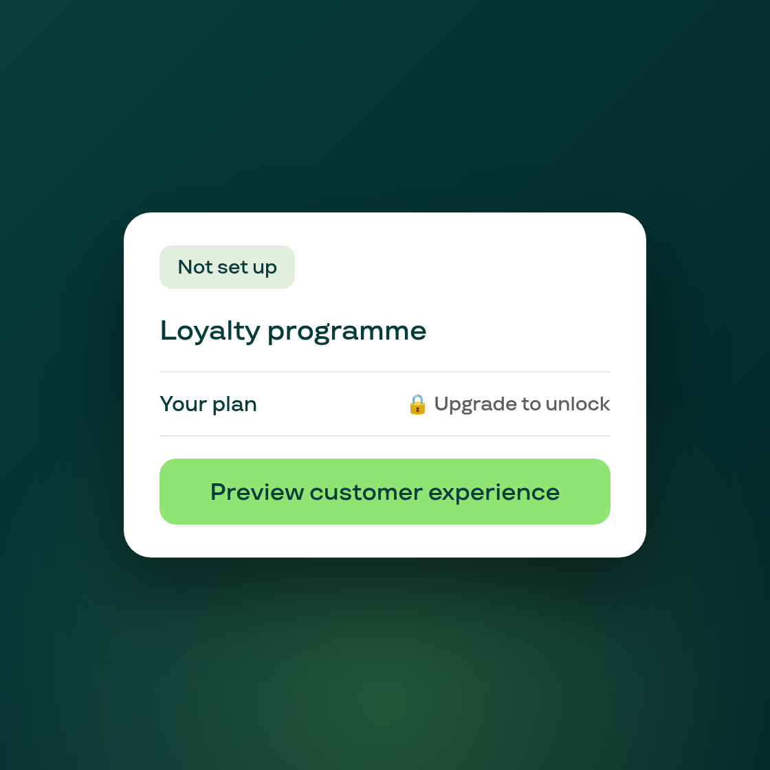 Preview your loyalty programme before you turn it on