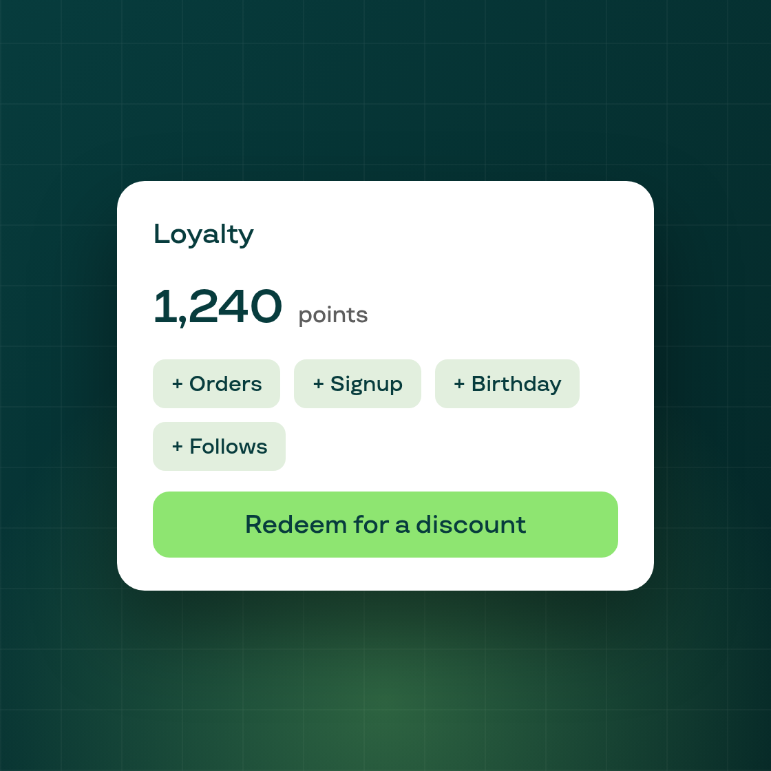 Loyalty program — reward subscribers with points and perks