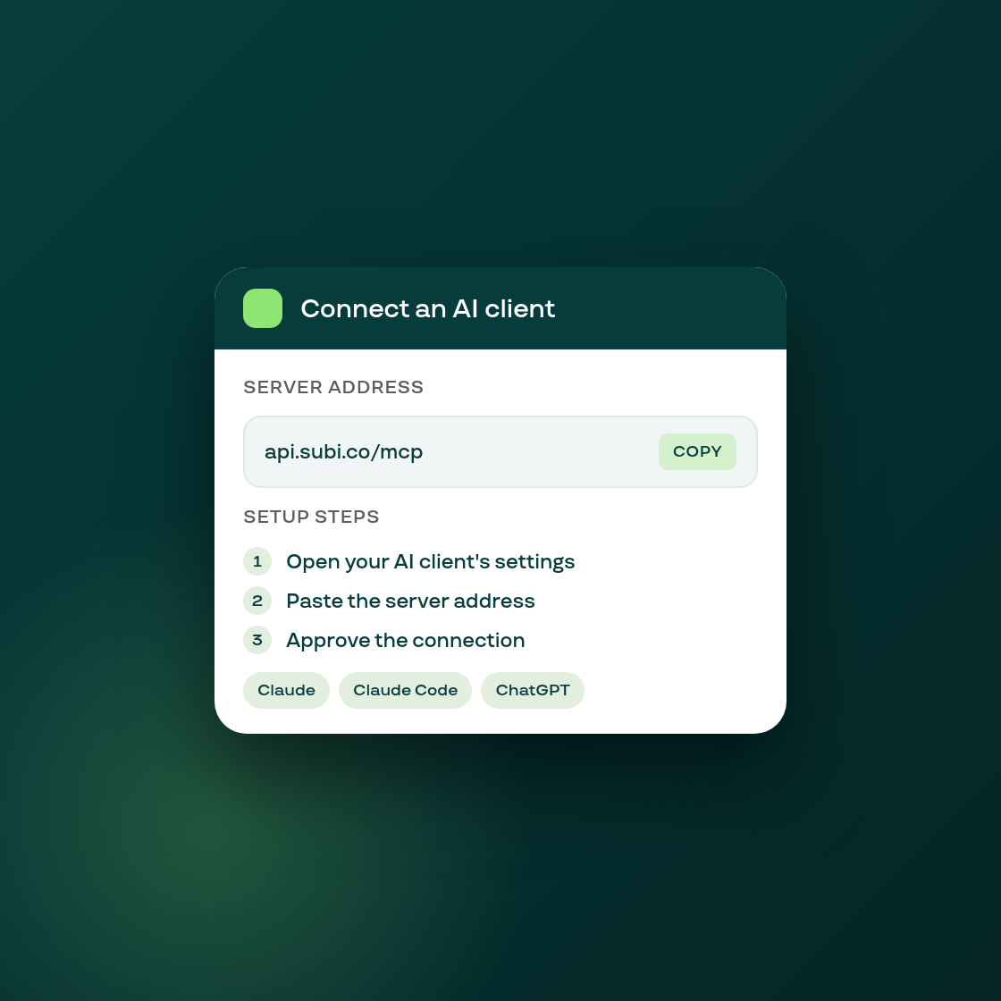 The AI clients page now shows you how to connect, and Home surfaces announcements sooner