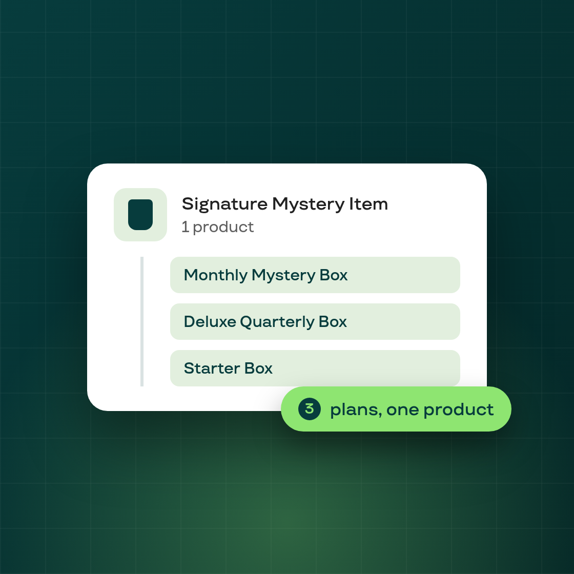 Mystery Box — use one product across multiple plans