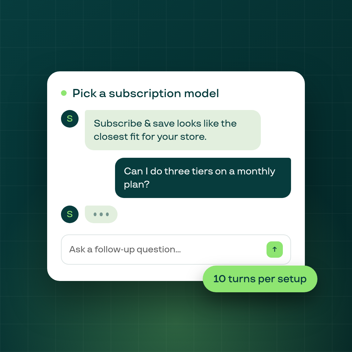 New: a real AI conversation during setup