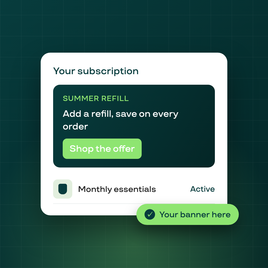 Promote offers in the customer portal with campaign banners
