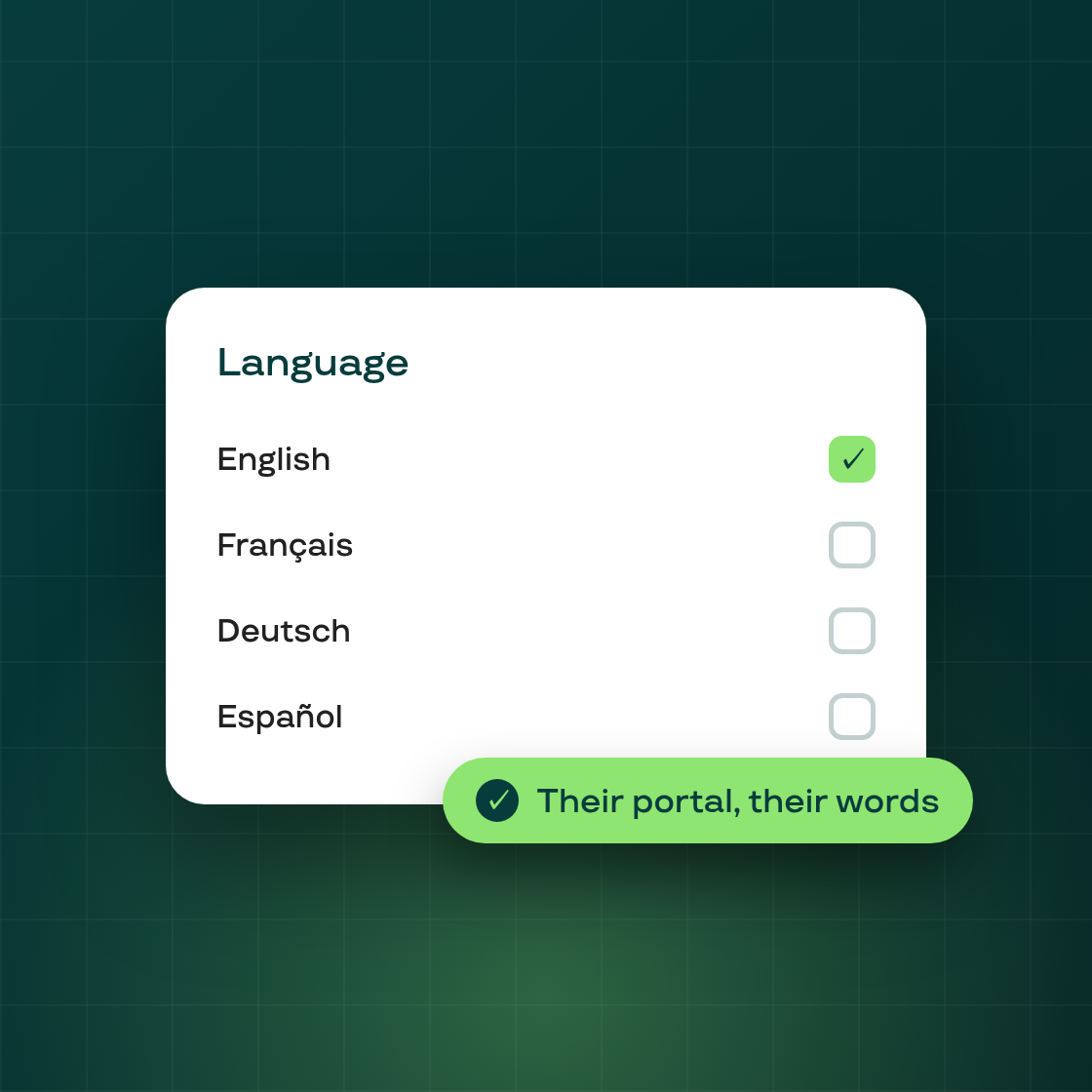 Customer portal — full multi-language support
