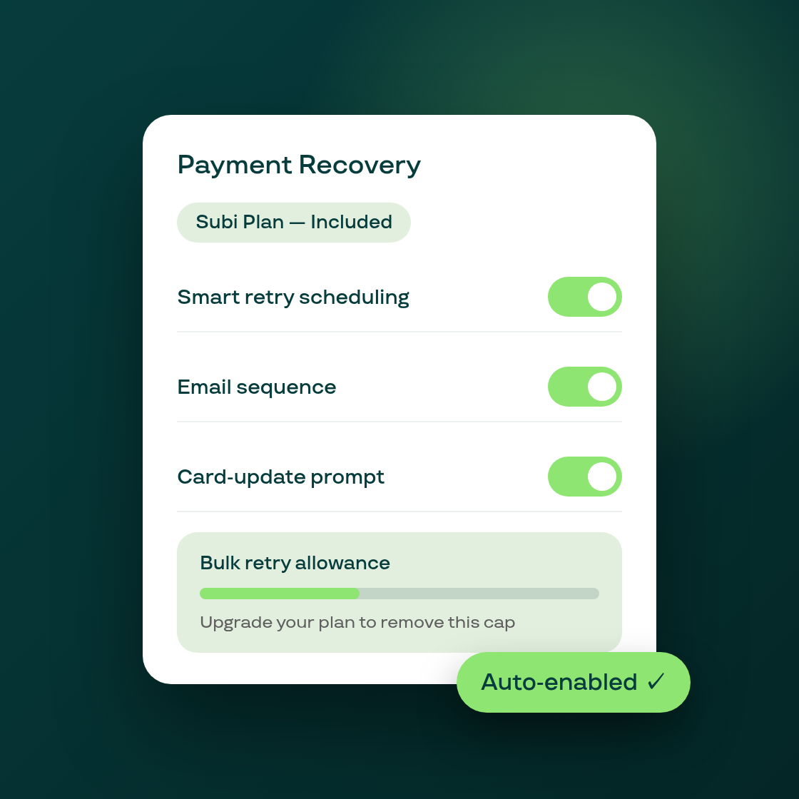 Smart Recovery — no setup needed