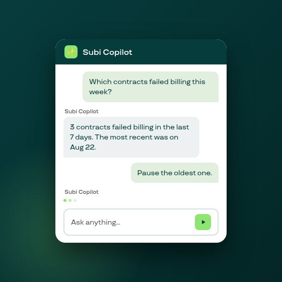 New: ask Subi anything with the AI Copilot