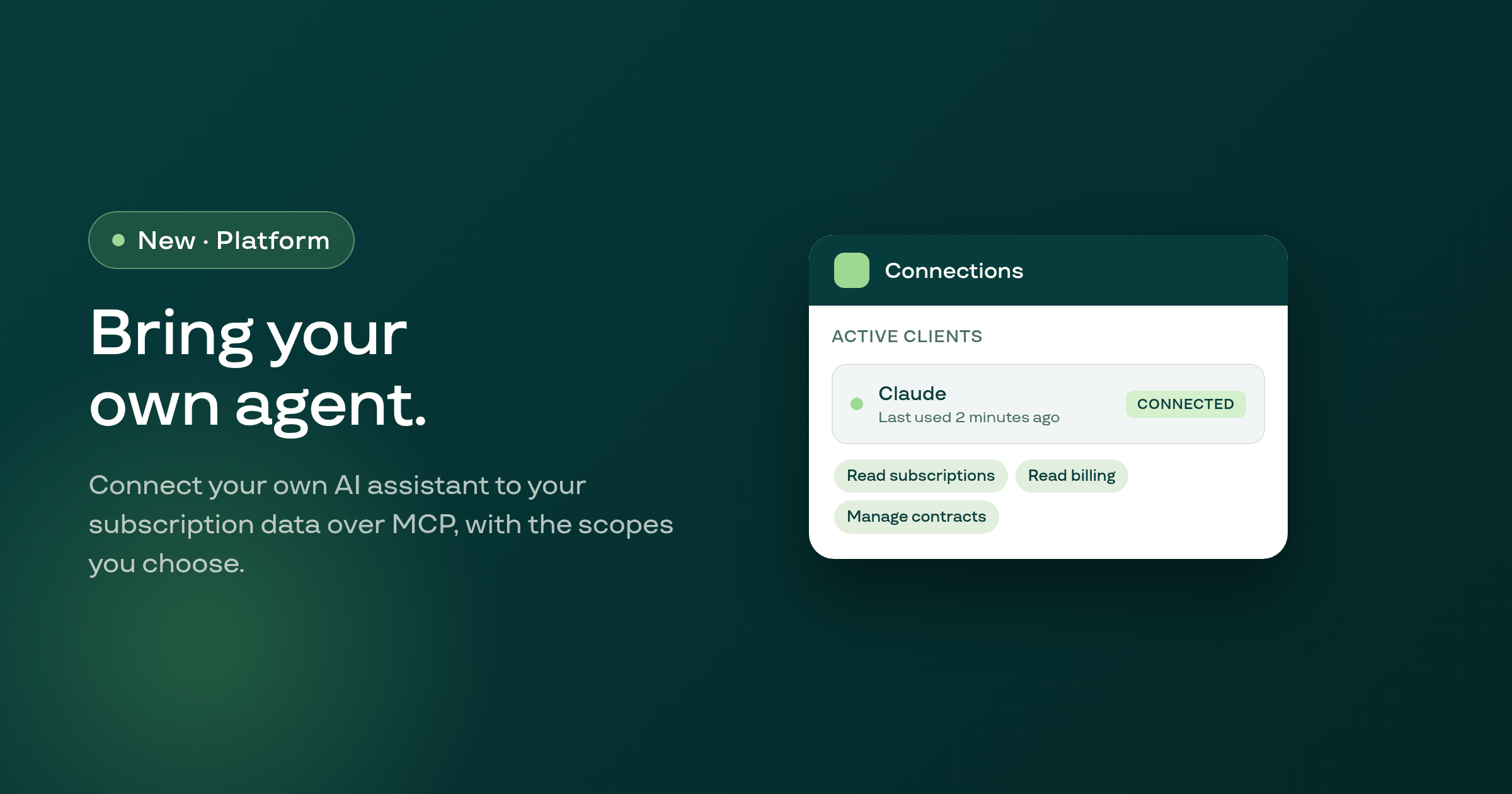 Connect your own AI agent to Subi over MCP