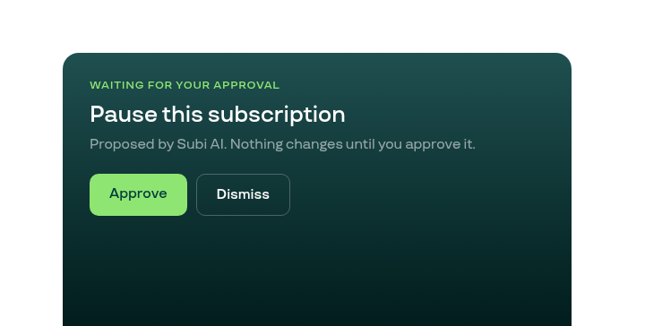 Approve before it acts