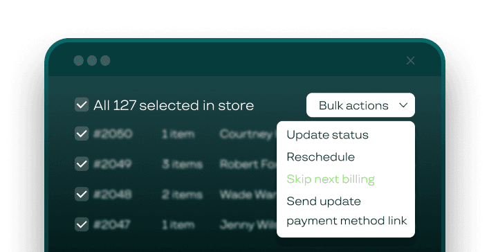 Bulk actions